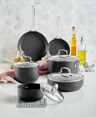 Hard-Anodized Aluminum Nonstick 11-Pc. Cookware Set, Exclusively at Macy’s