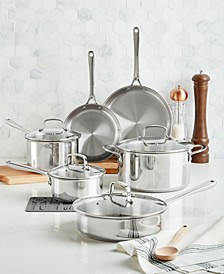 Stainless Steel 11-Pc. Cookware Set, Created for Macy's