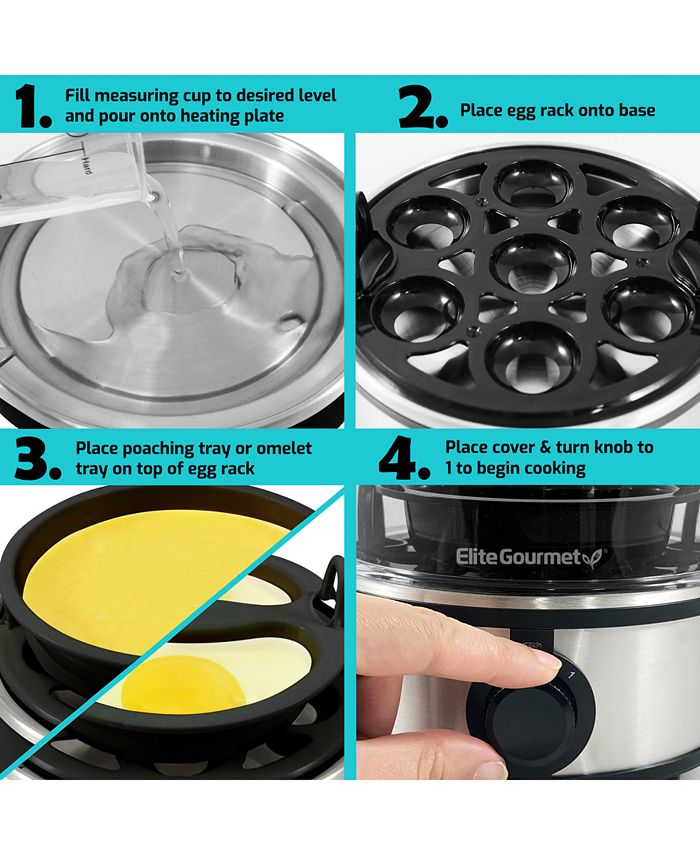 Elite Gourmet Automatic Easy Egg Cooker with 7Egg Capacity Macy's