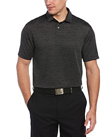 Men's Textured Space-Dyed Performance Golf Polo Shirt