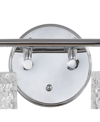 Spaulding Vintage-like 1-Light Pattern Glass Farmhouse Cottage LED Vanity Light