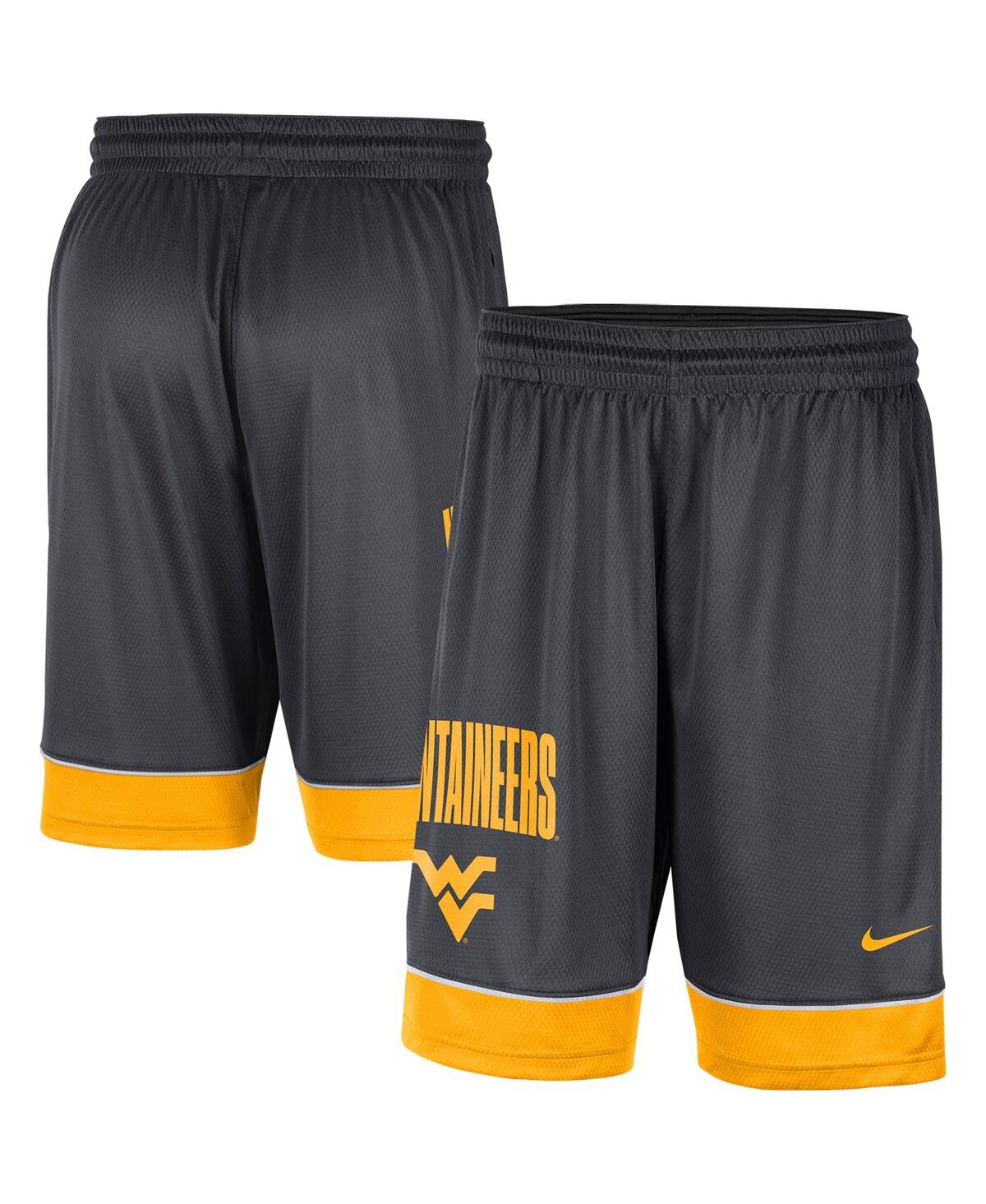 Shop Nike Men's Charcoal, Gold West Virginia Mountaineers Fast Break Shorts In Charcoal,gold