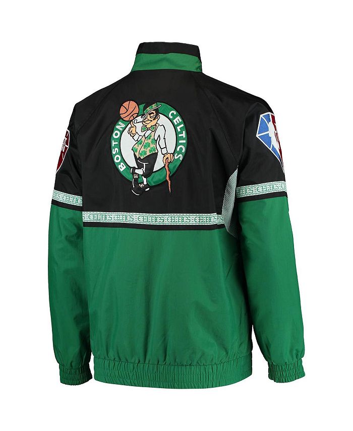 NBA Boston Celtics Starter Black Label GIII Satin Full Snap Jacket Green  Rare