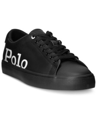 LAUREN RALPH LAUREN レザーシューズ　us6.5 黒 未使用品 Polo Ralph Lauren Men's Longwood Logo Leather Sneaker - Macy's