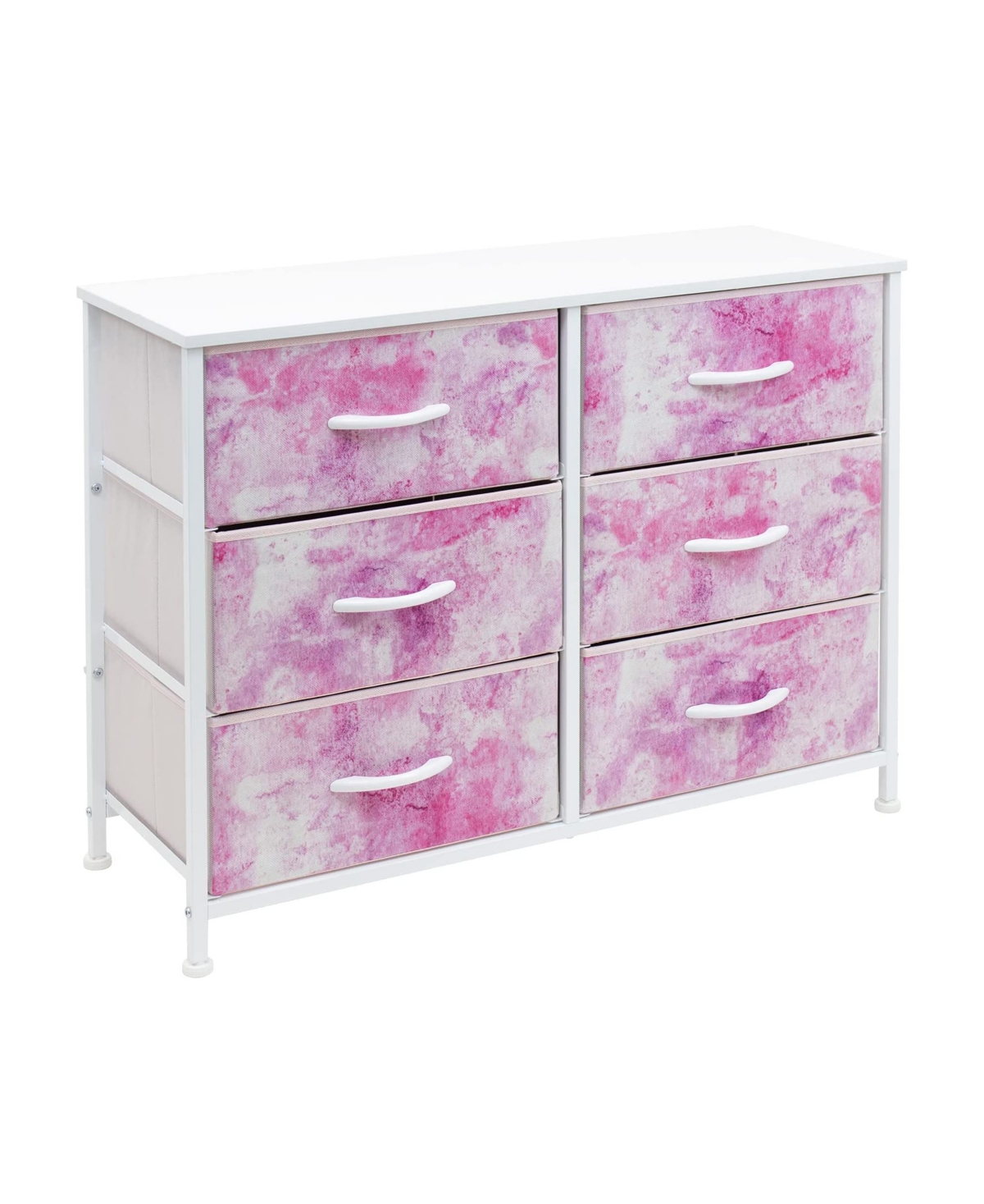 Shop Sorbus 6 Drawer Storage Cube Dresser In Tie Dye Pink