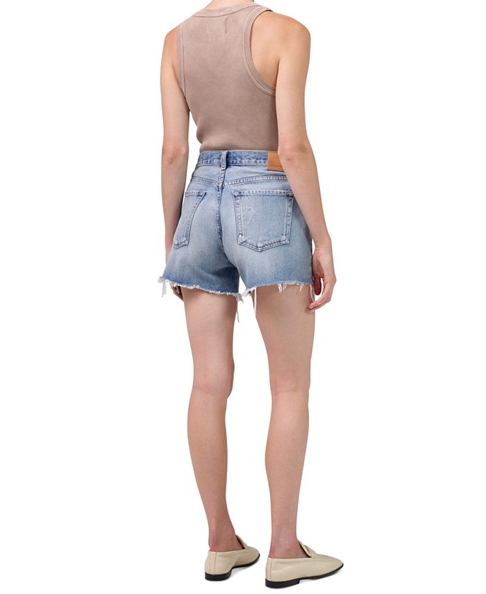Citizens of Humanity Annabelle Cotton Frayed Denim Shorts - Macy's