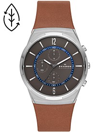 Men's Chronograph Melbye Brown Leather Strap Watch 42mm