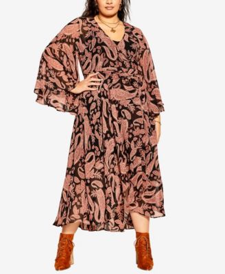plus size paisley maxi dress