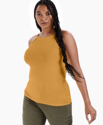 plus size gold tops