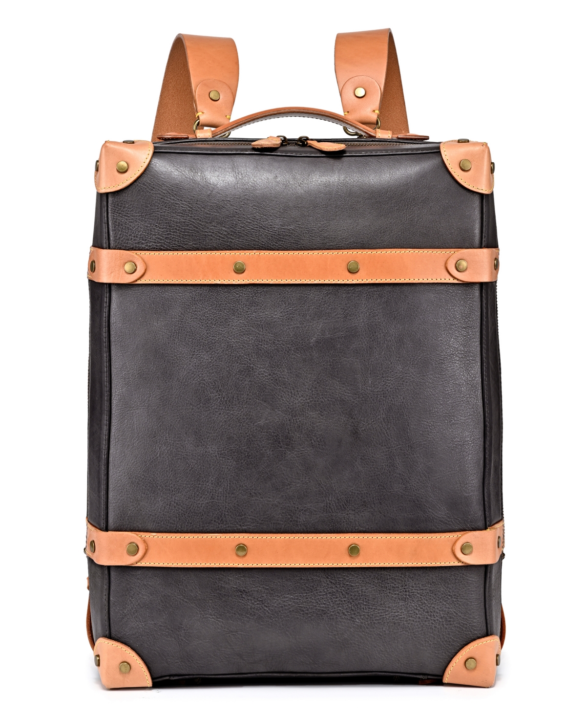 Women's Genuine Leather Speedwell Trunk Backpack - Slate