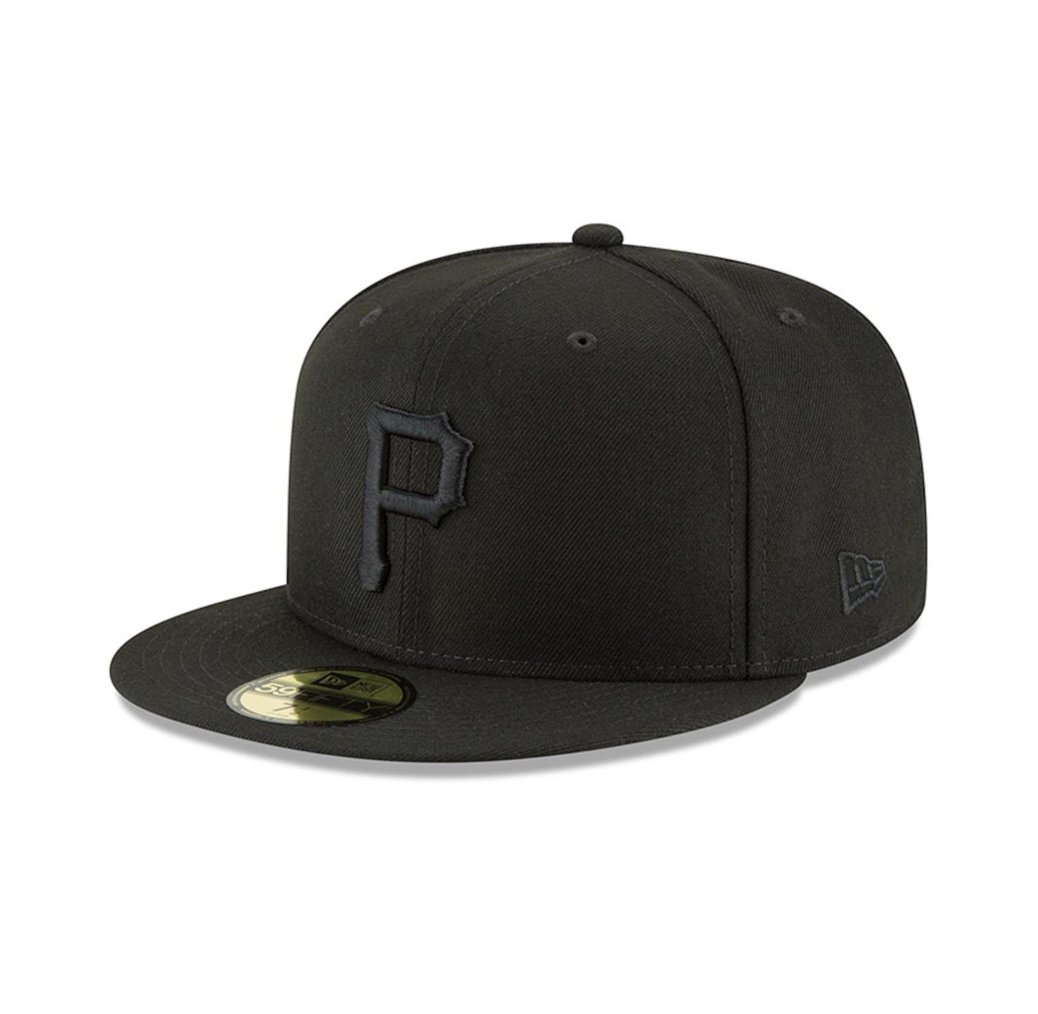 Men's Black Pittsburgh Pirates Primary Logo Basic 59FIFTY Fitted Hat
