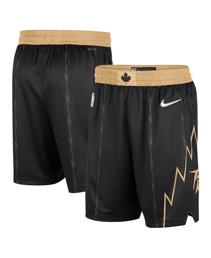 Nike Men's Black and Gold Toronto Raptors 2021/22 City Edition Swingman  Shorts - Macy's