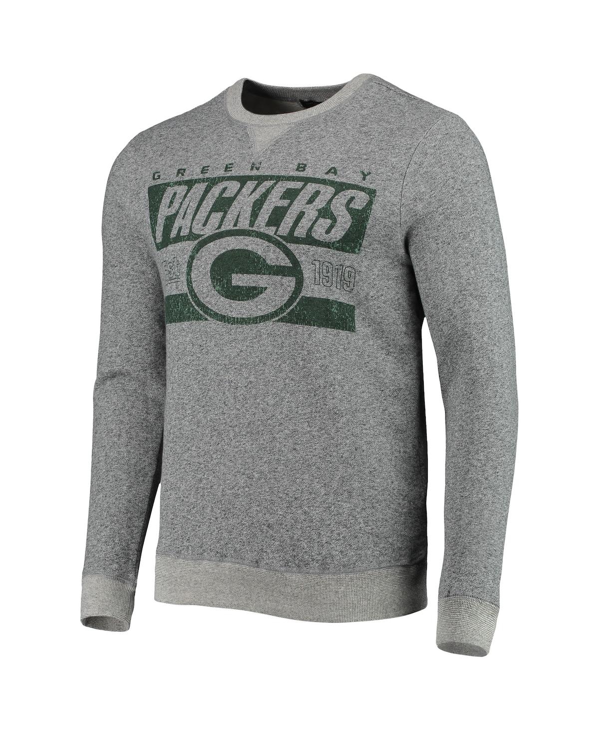 Shop Junk Food Men's  Heathered Charcoal Green Bay Packers Team Marled Pullover Sweatshirt