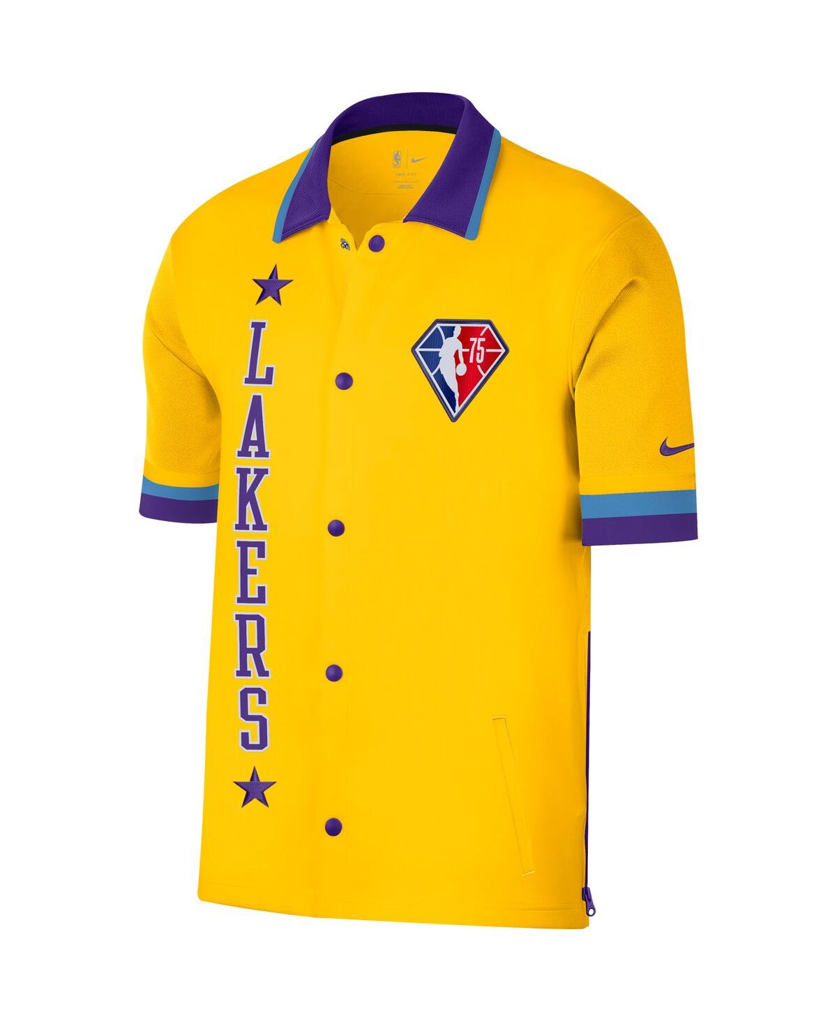 Men's Nike Purple Los Angeles Lakers 2021/22 City Edition Therma Flex Showtime Short Sleeve Full-Snap Collar Jacket - Purple