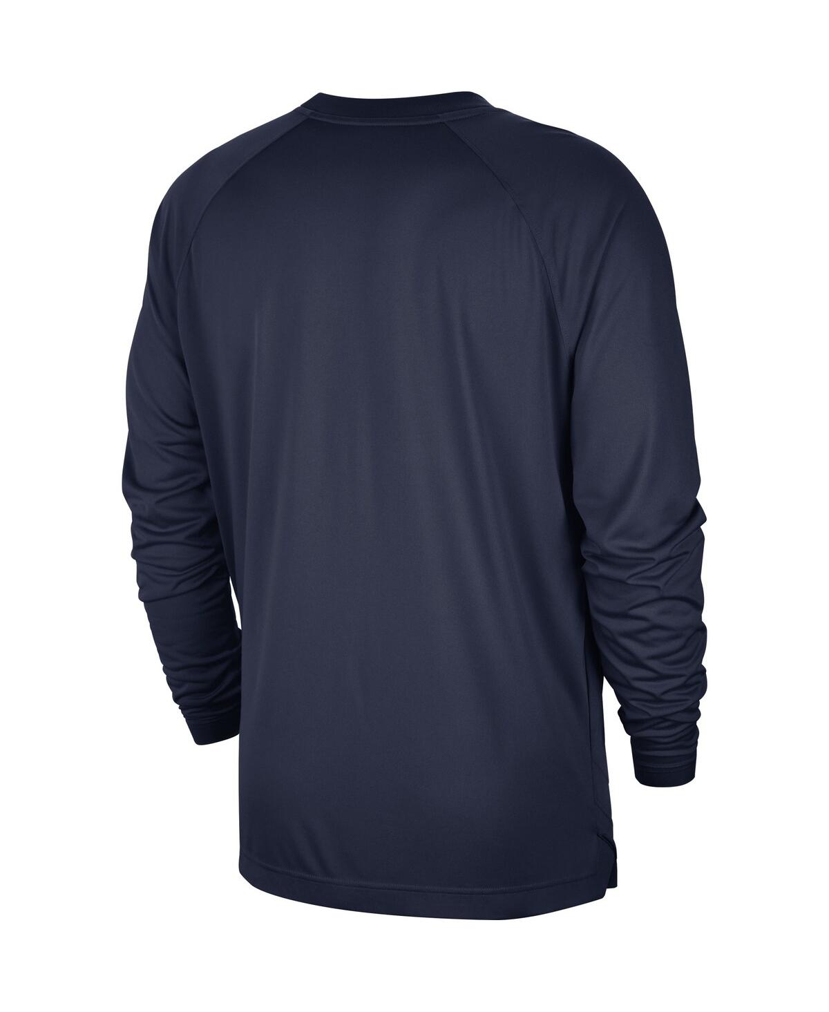 Men's NikeUtah Jazz 75th Anniversary Pregame Shooting Performance Raglan Long Sleeve T-shirt - Navy