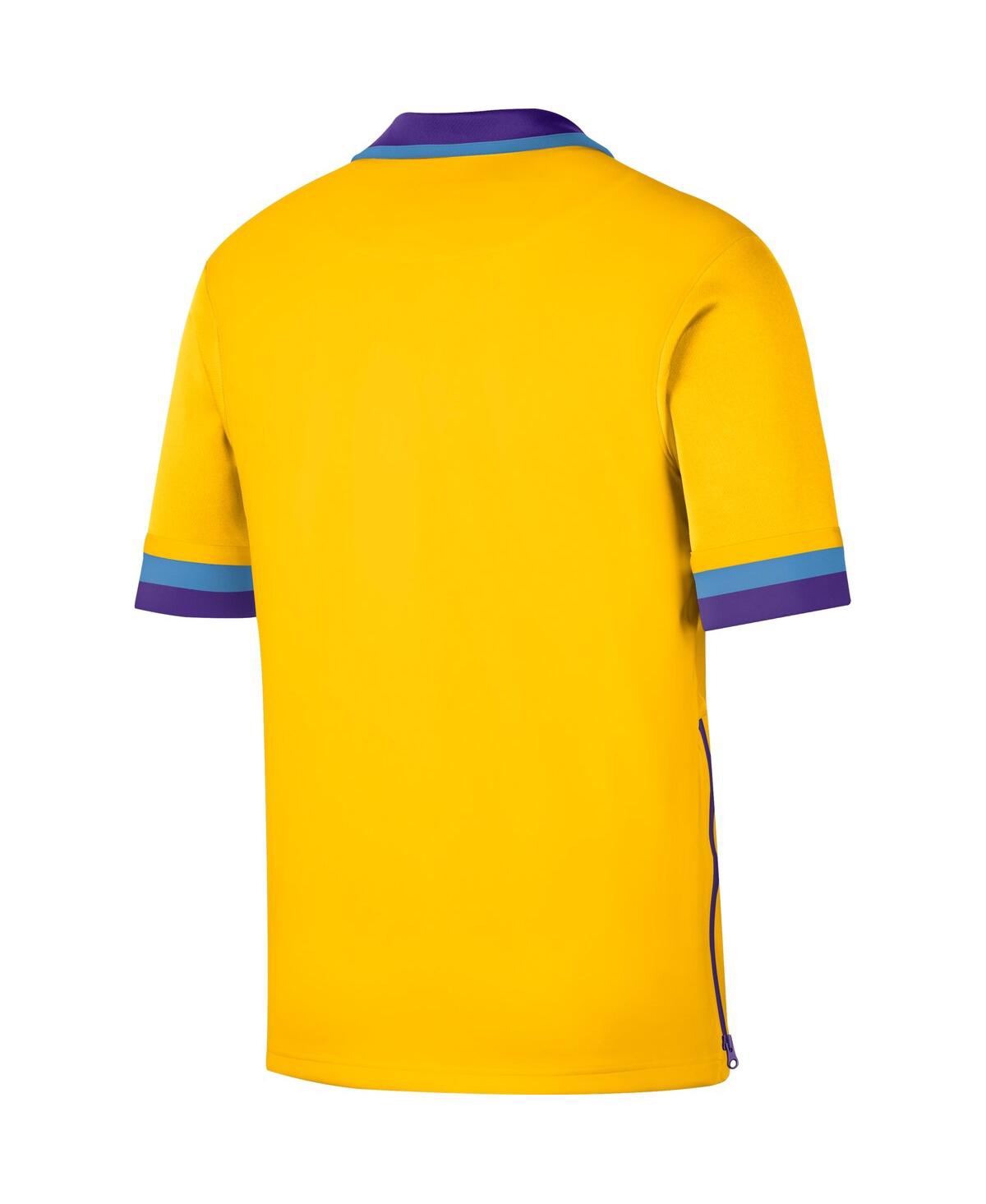 Men's Nike Purple Los Angeles Lakers 2021/22 City Edition Therma Flex Showtime Short Sleeve Full-Snap Collar Jacket - Purple