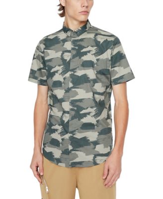 Slim-fit Brushstroke Camouflage Shirt 