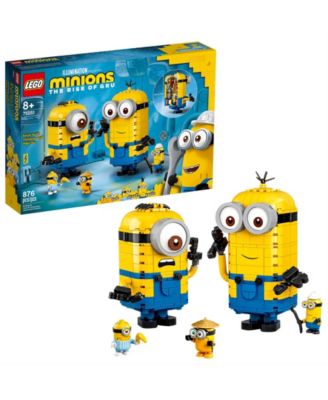 LEGO Brick-built Minions and their Lair 876 Pieces Toy Set