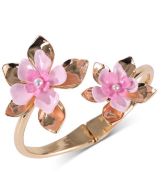 Photo 1 of Gold-Tone Flower Hinge Bracelet, Created for Macy's