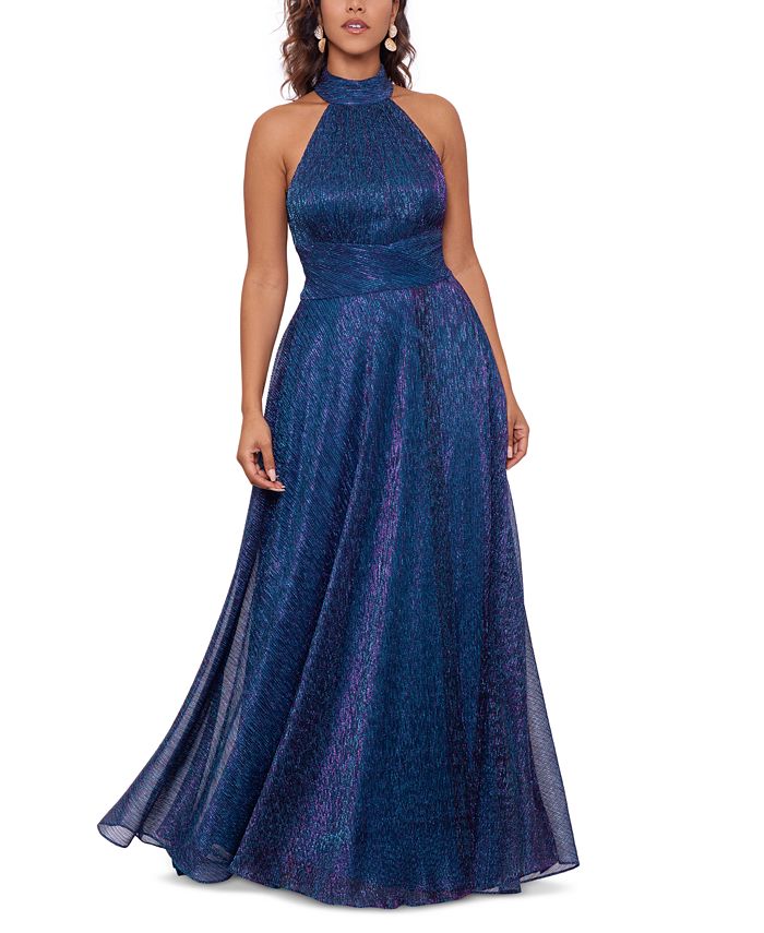 Mock neck evening discount dress