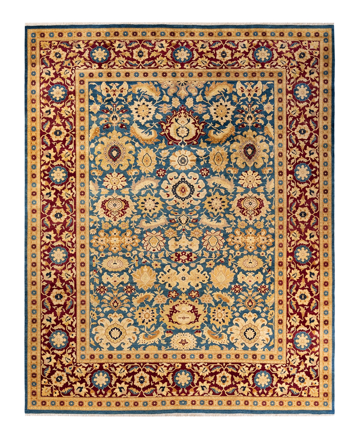Closeout! Adorn Hand Woven Rugs Mogul M1175 9'3in x 11'10in Area Rug - Blue