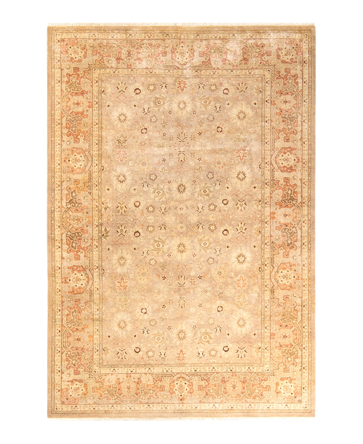 Closeout! Adorn Hand Woven Rugs Mogul M152105 6'2in x 9'4in Area Rug - Silver Tone