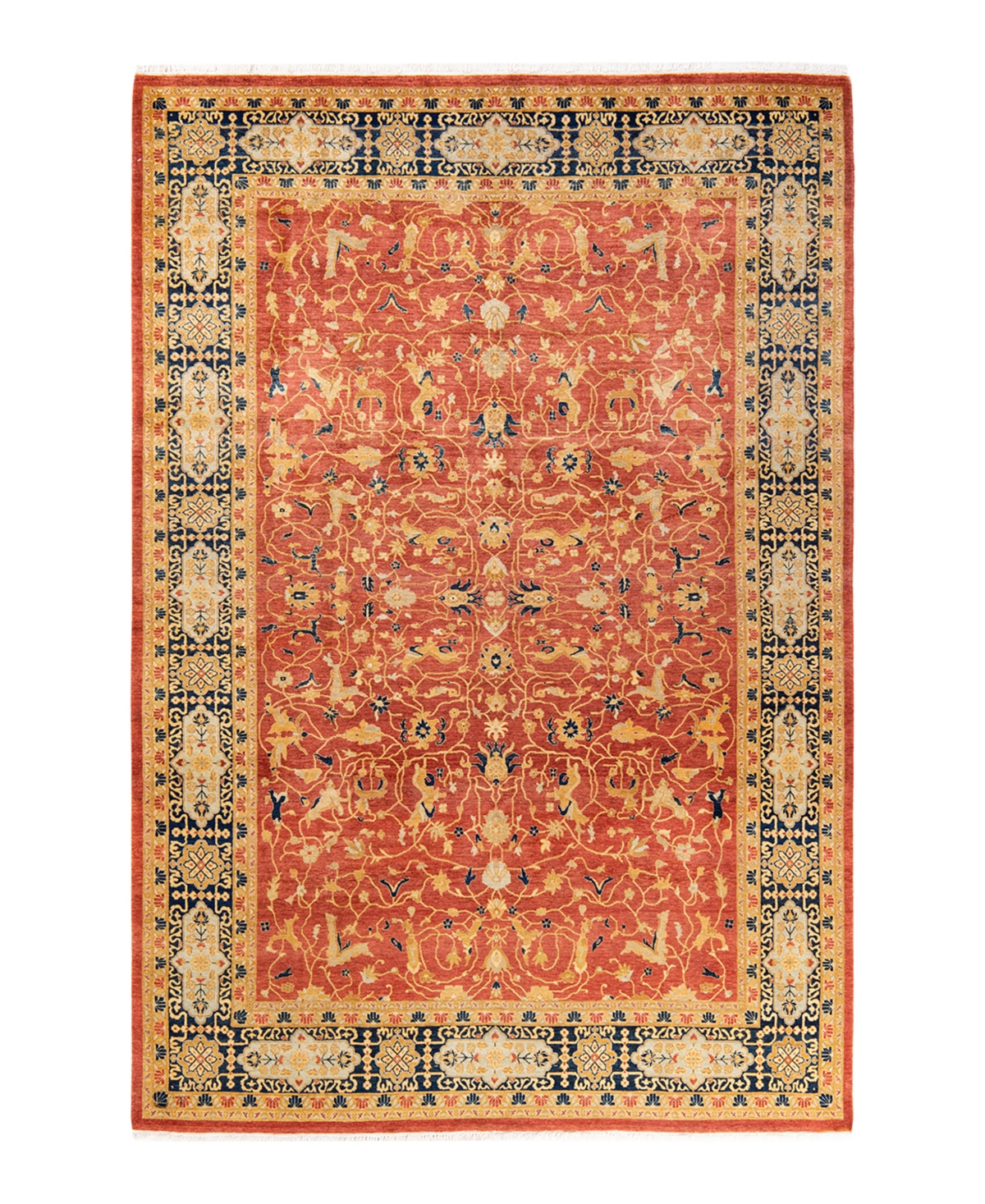 Closeout! Adorn Hand Woven Rugs Mogul M1462 6' x 9'1in Area Rug - Orange