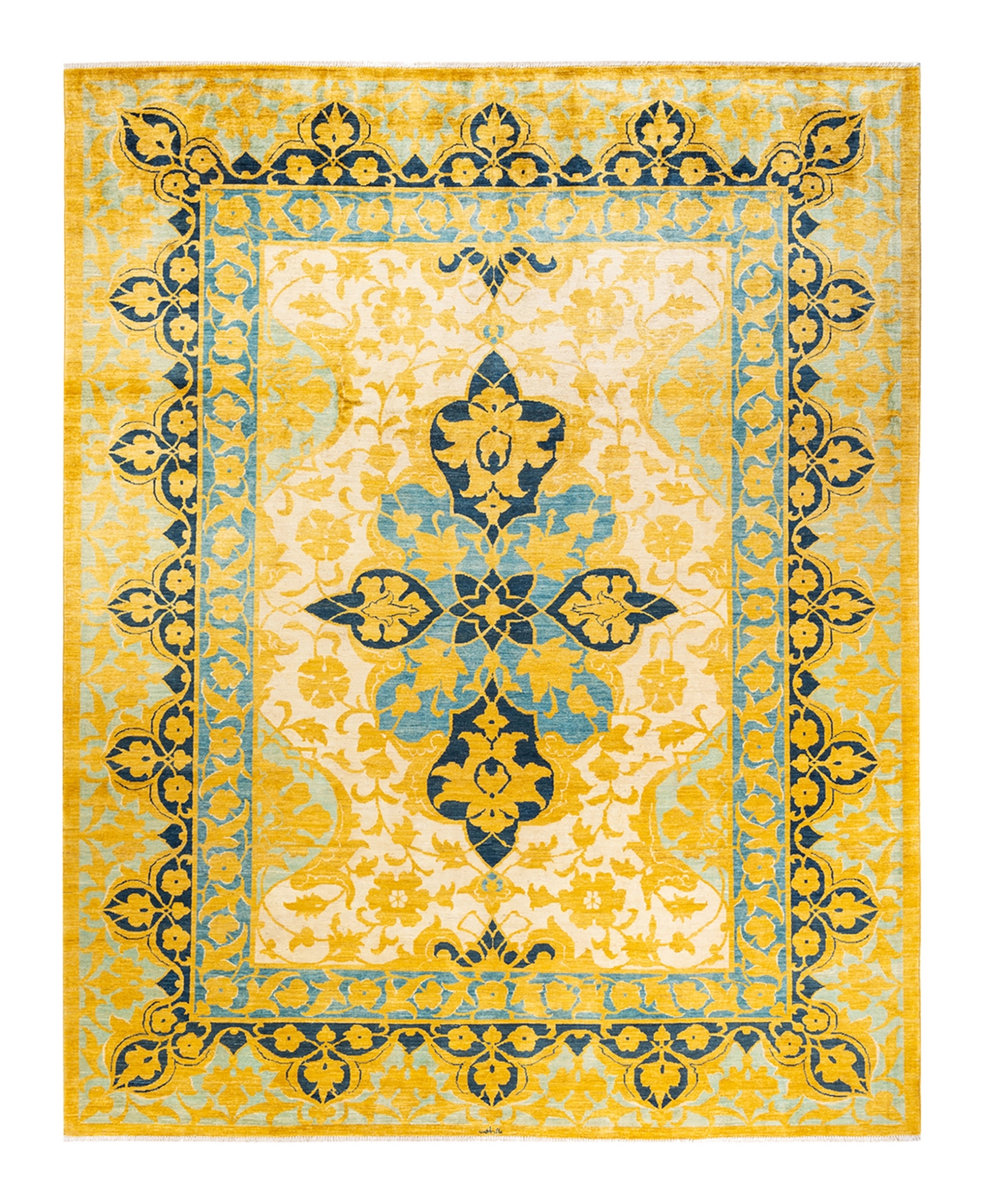 Closeout! Adorn Hand Woven Rugs Eclectic M1625 9'3in x 11'10in Area Rug - Yellow