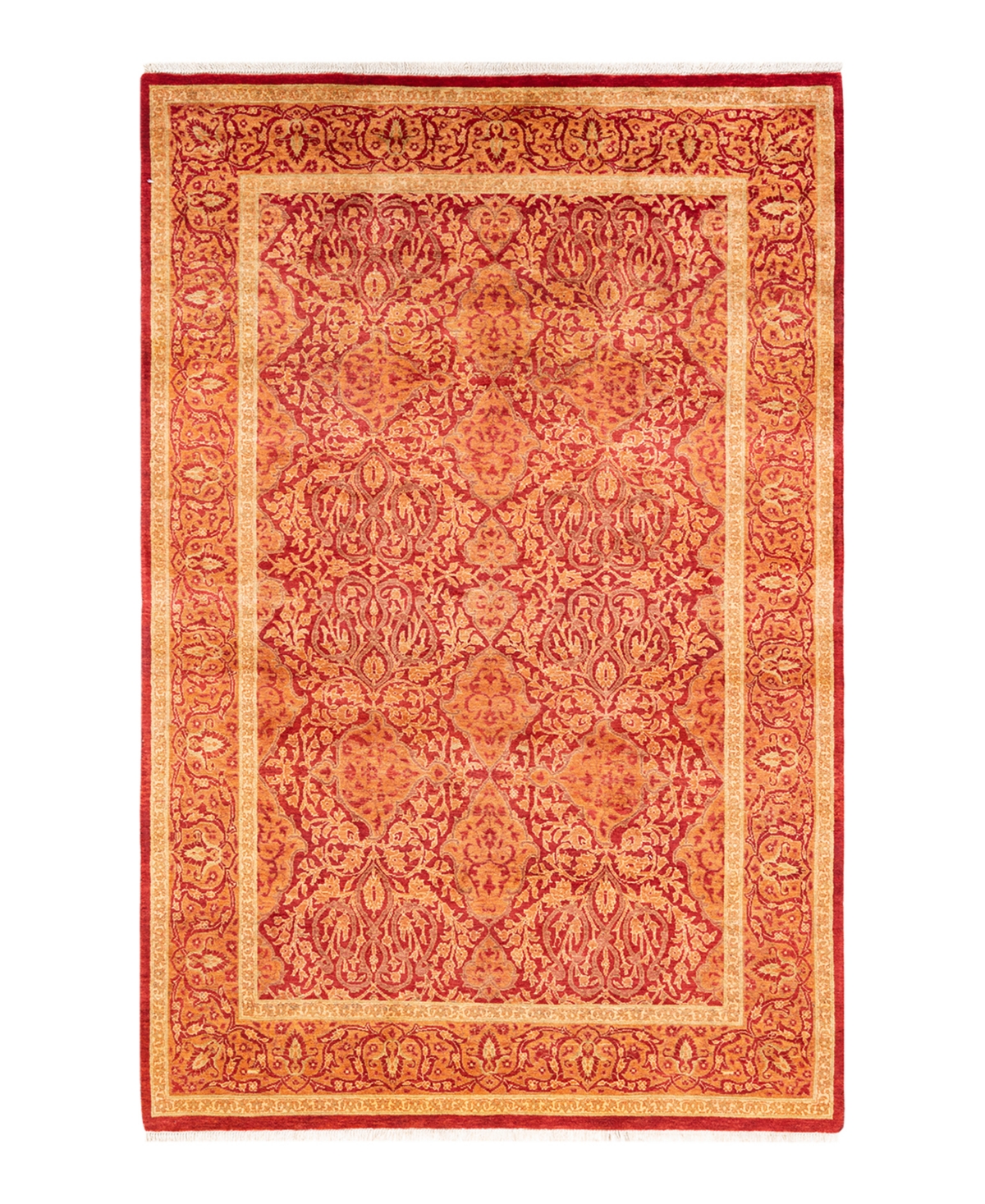 Closeout! Adorn Hand Woven Rugs Mogul M16224 4'2in x 6'5in Area Rug - Orange