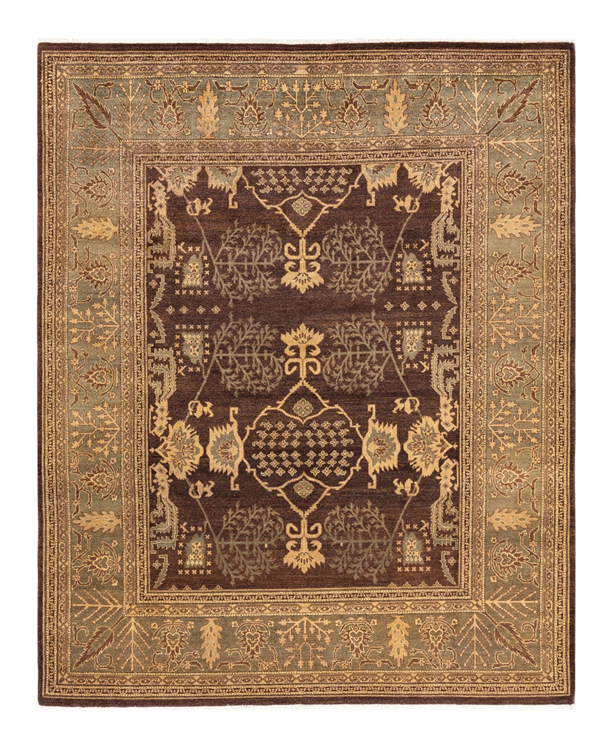 Closeout! Adorn Hand Woven Rugs Mogul M1424 8'1in x 10'6in Area Rug - Brown