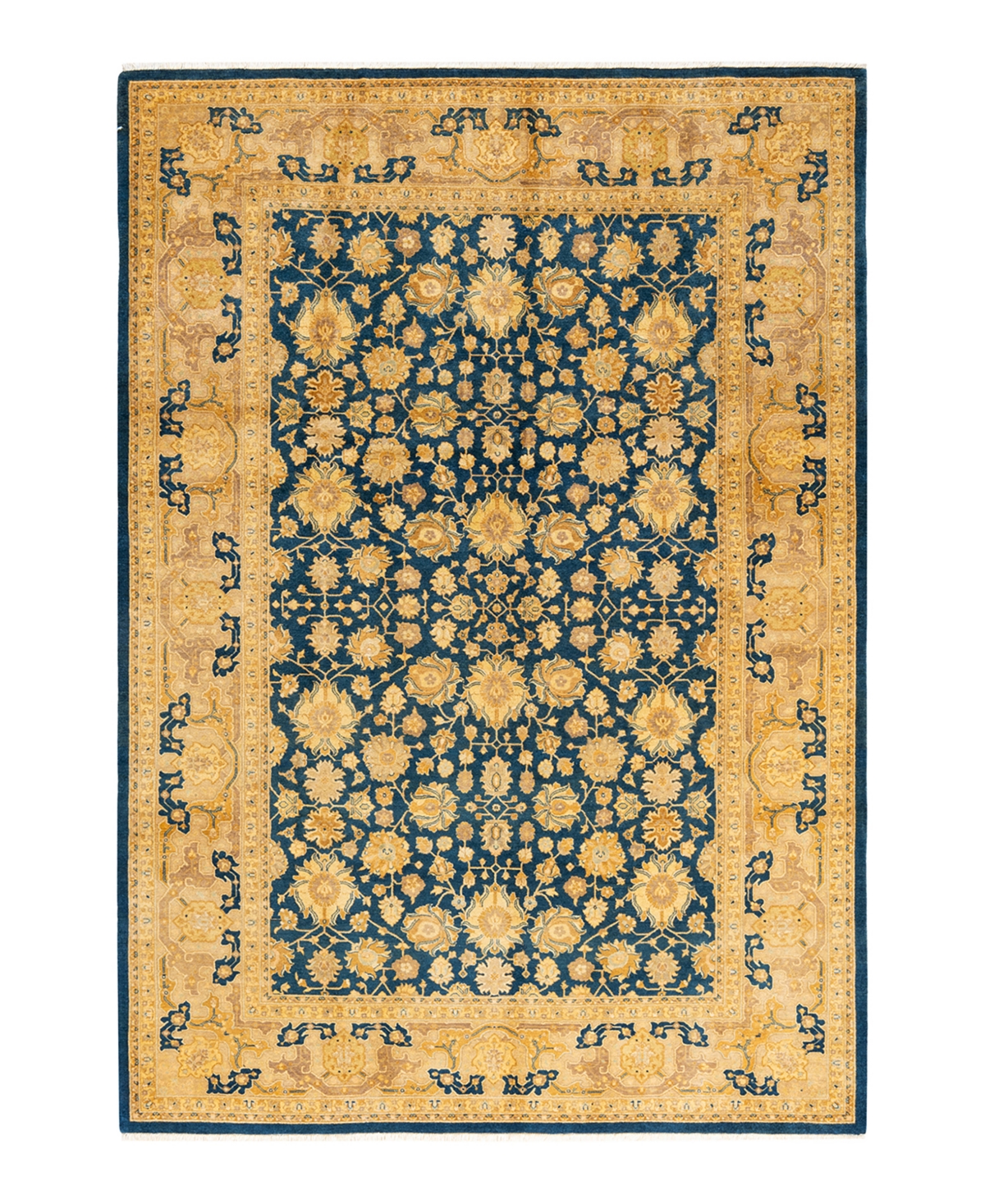 Closeout! Adorn Hand Woven Rugs Mogul M14171 6'3in x 9'3in Area Rug - Blue