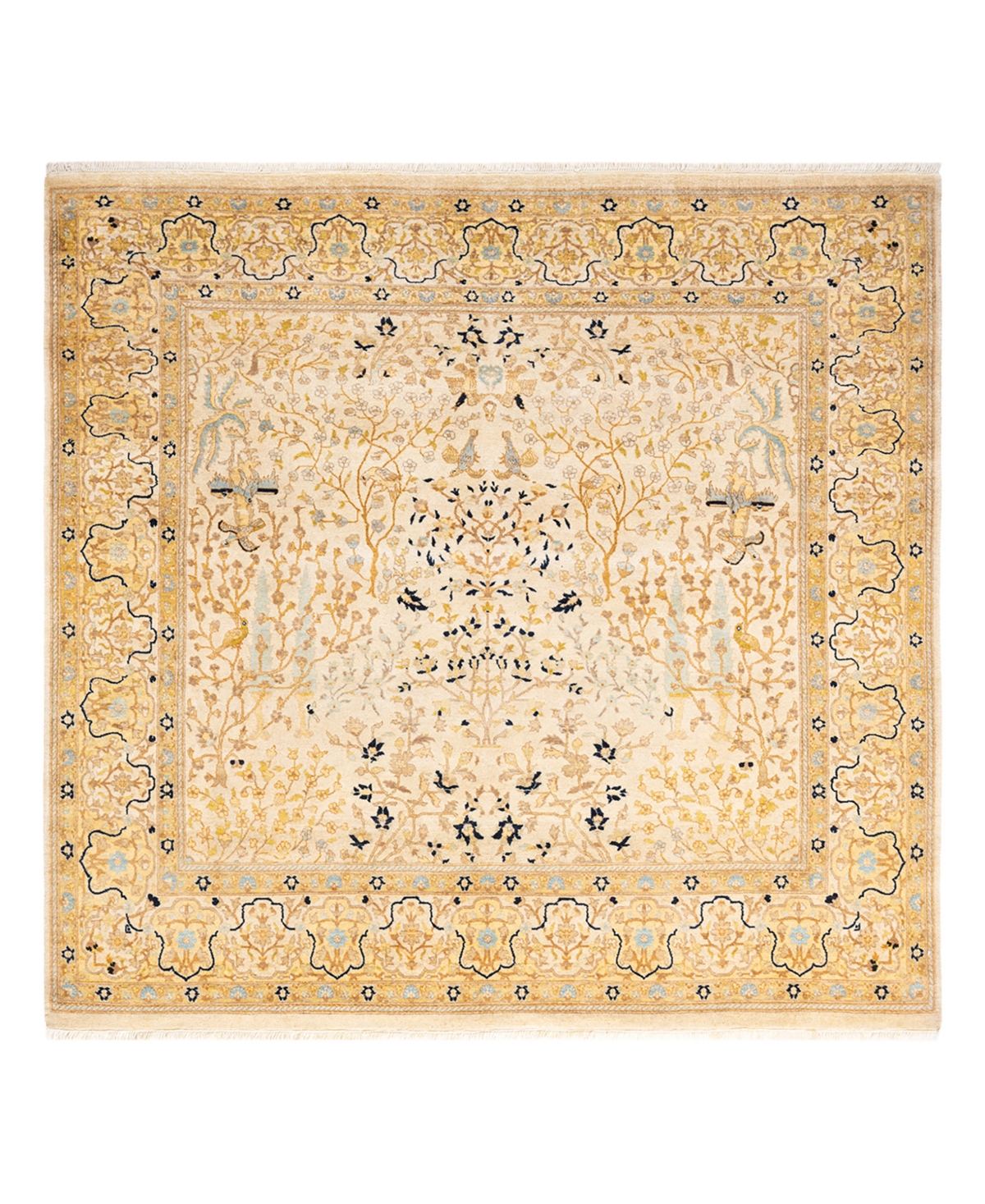 Closeout! Adorn Hand Woven Rugs Mogul M1626 6'2in x 6'2in Square Area Rug - Ivory