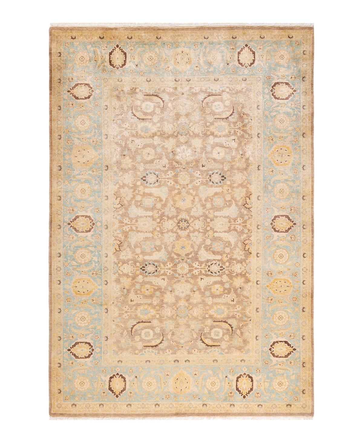 Closeout! Adorn Hand Woven Rugs Mogul M150352 6'3in x 9'2in Area Rug - Brown