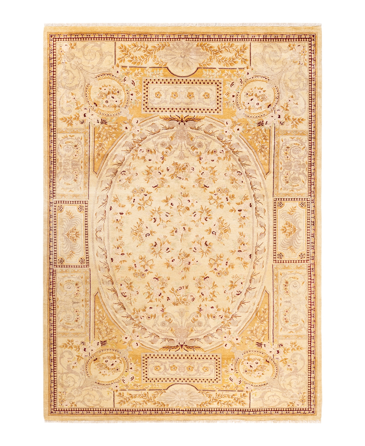 Closeout! Adorn Hand Woven Rugs Mogul M1274 6'1in x 8'10in Area Rug - Ivory