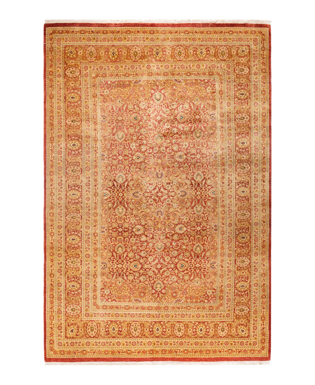 Closeout! Adorn Hand Woven Rugs Mogul M14507 6'2in x 9'5in Area Rug - Orange