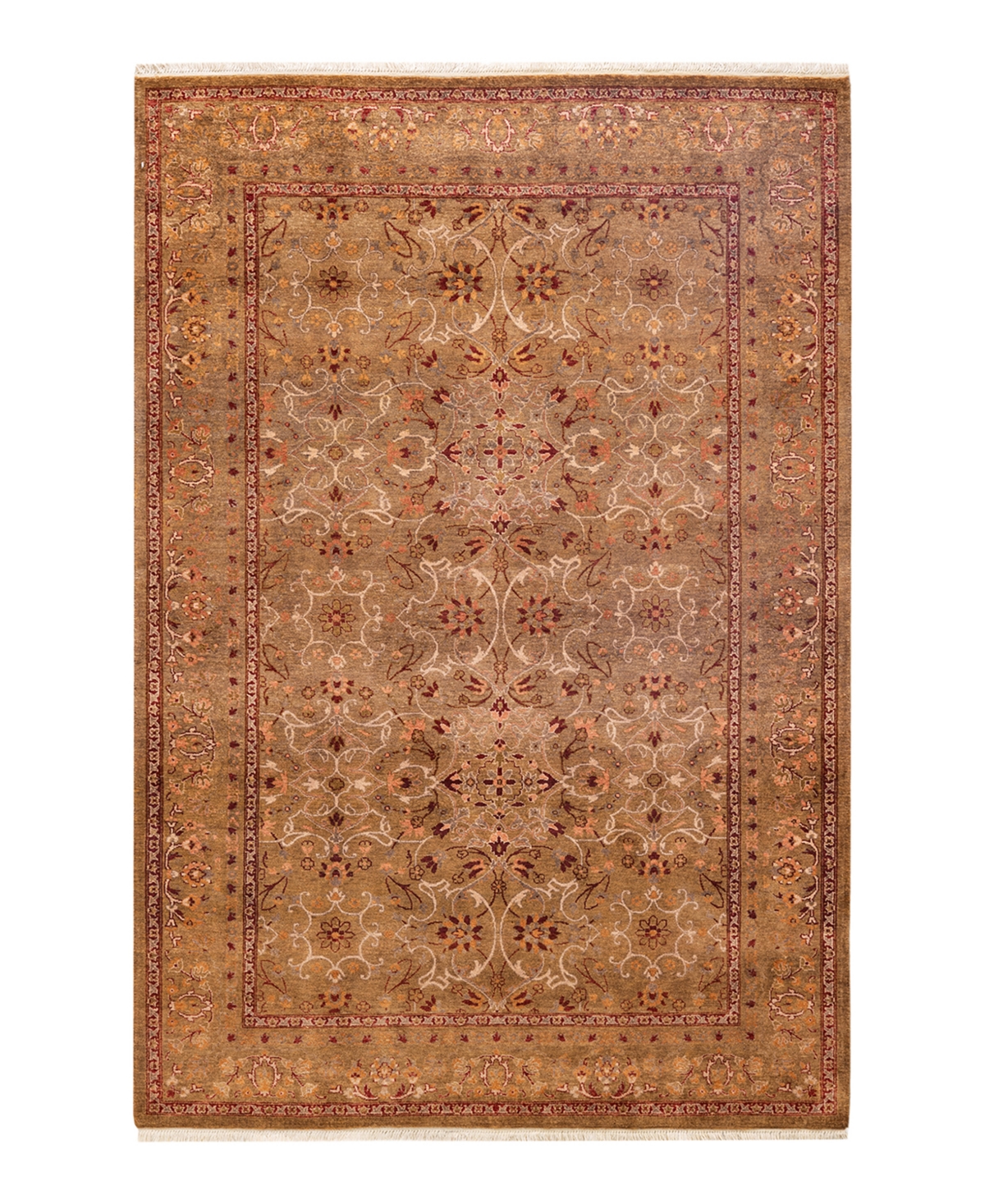 Closeout! Adorn Hand Woven Rugs Mogul M158927 4'2in x 6'3in Area Rug - Yellow