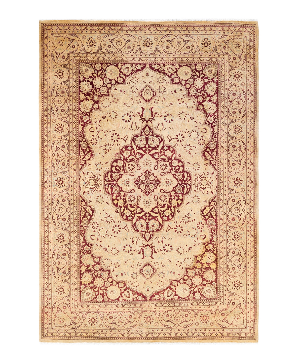 Closeout! Adorn Hand Woven Rugs Mogul M119569 6'2in x 9'2in Area Rug - Ivory