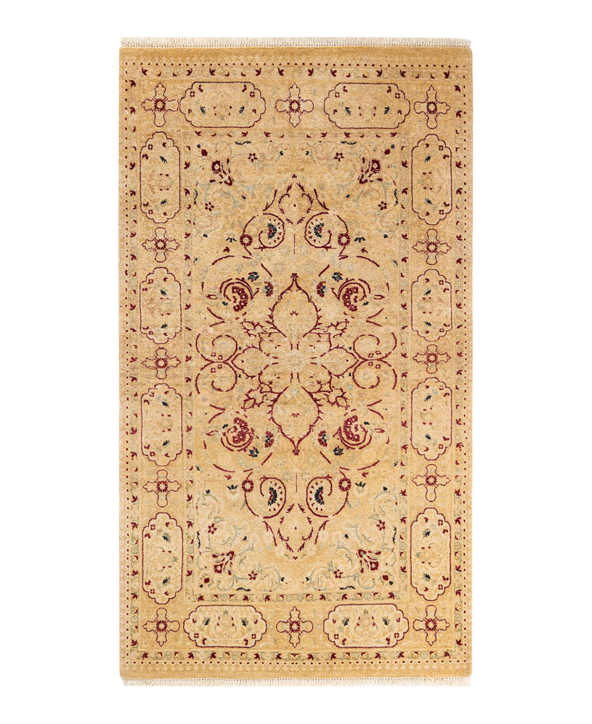 Closeout! Adorn Hand Woven Rugs Mogul M134053 3'1in x 5'3in Area Rug - Yellow