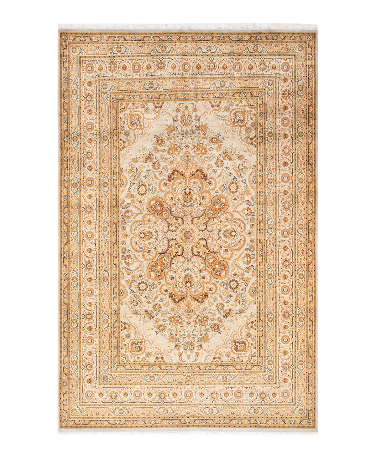 Closeout! Adorn Hand Woven Rugs Mogul M150253 5'10in x 9'2in Area Rug - Ivory