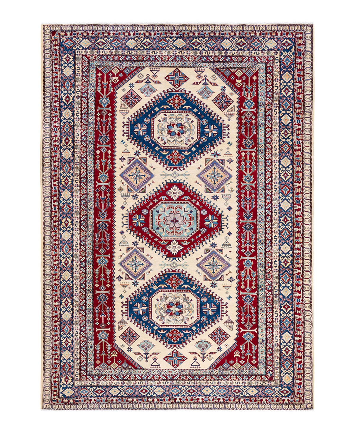 Adorn Hand Woven Rugs Tribal M185170 7'3in x 10'2in Area Rug - Ivory