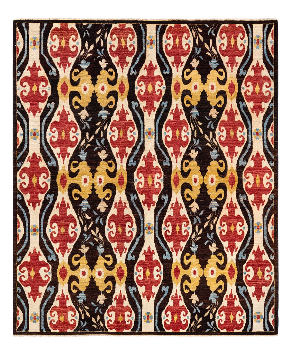 Closeout! Adorn Hand Woven Rugs Eclectic M169788 6'9in x 8'1in Area Rug - Black