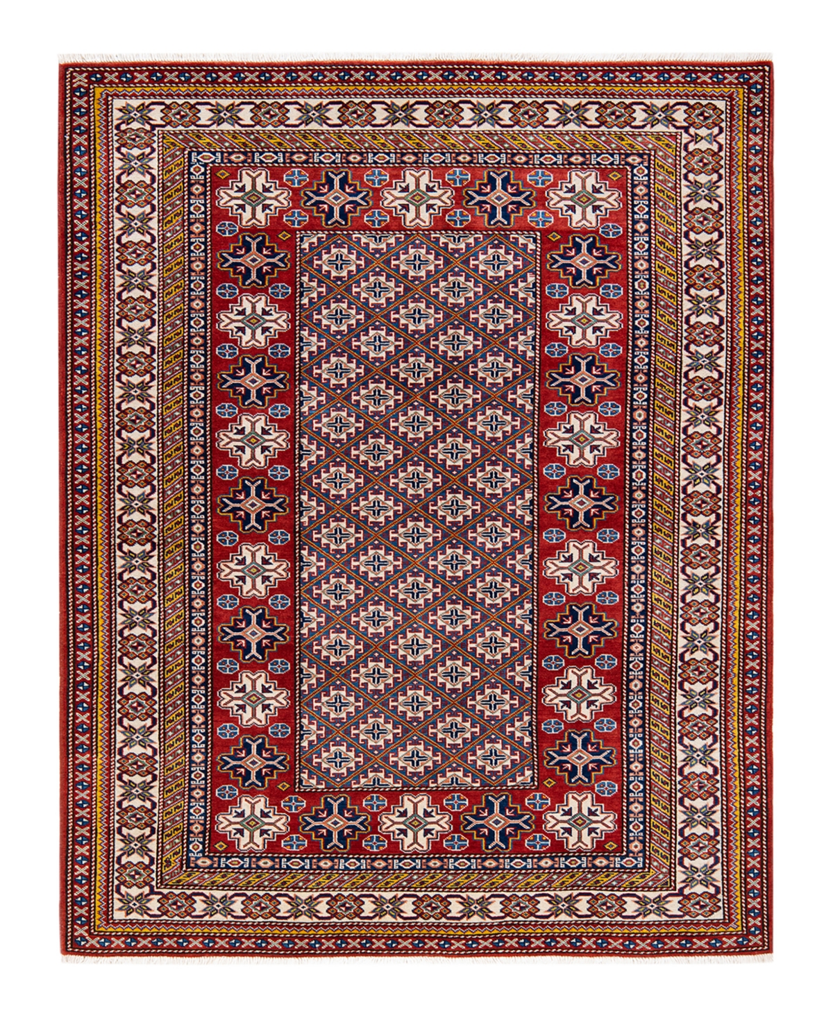 Adorn Hand Woven Rugs Tribal M1870 5'1in x 6'6in Area Rug - Red