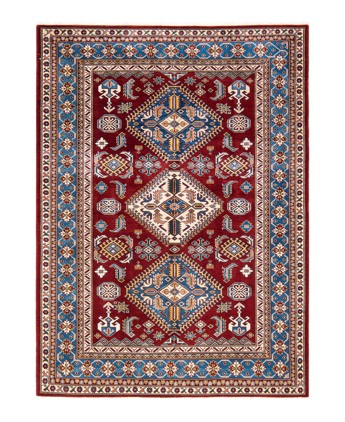 Adorn Hand Woven Rugs Tribal M18717 5'2in x 7'4in Area Rug - Red