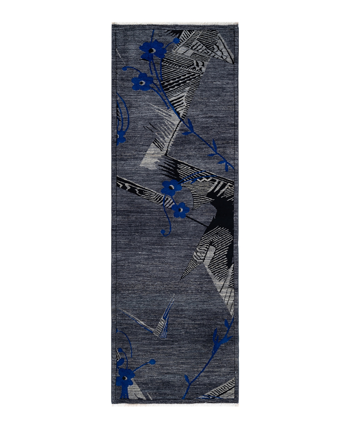 Closeout! Adorn Hand Woven Rugs Eclectic M18306 2'7in x 8'2in Runner Area Rug - Gray