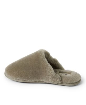 Dearfoams Men's Fireside by Broome Genuine Shearling Fuzzy Scuff House Slipper