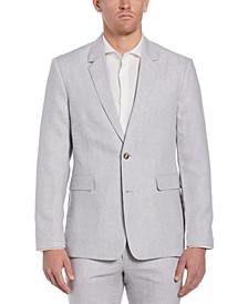 Men's Classic-Fit Solid Délavé Linen Sport Coat 