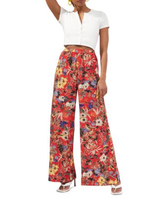 French Connection Floral-Print Wide-Leg 