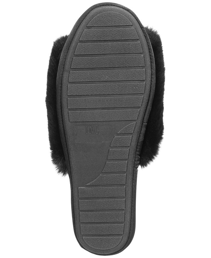 Macy's INC International Concepts FauxFur Slide Slippers & Eye Mask