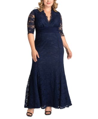 Women's Plus Size Screen Siren Lace Evening Gown