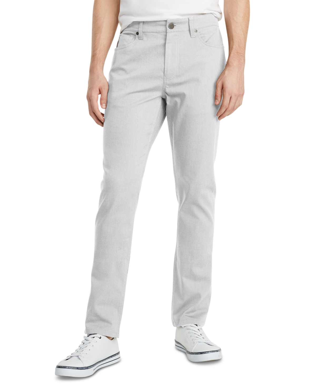 Tommy Hilfiger Men's Th Flex 5 Pocket Pants In Bone White | ModeSens